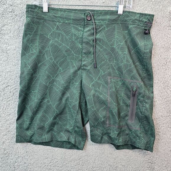 Mack Weldon Men's Green Hybrid Board Shorts Stretch Swim Size L - Picture 1 of 15